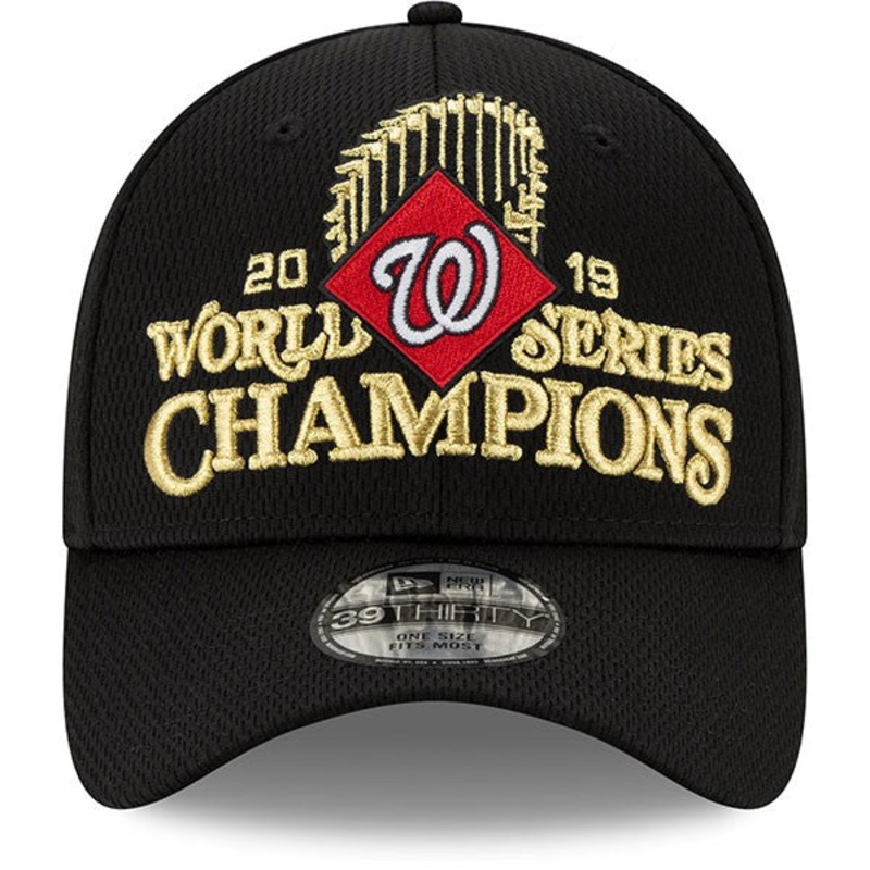 Washington Nationals New Era 2019 World Series Champions Locker Room 39THIRTY Flex Hat – Black