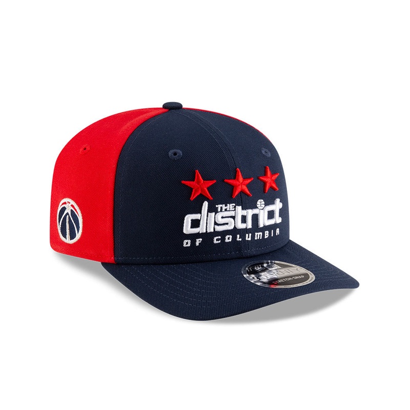 Washington Wizards New Era Jersey Hook Statement Edition 9SEVENTY Stretch Snapback Hat – Navy/Red