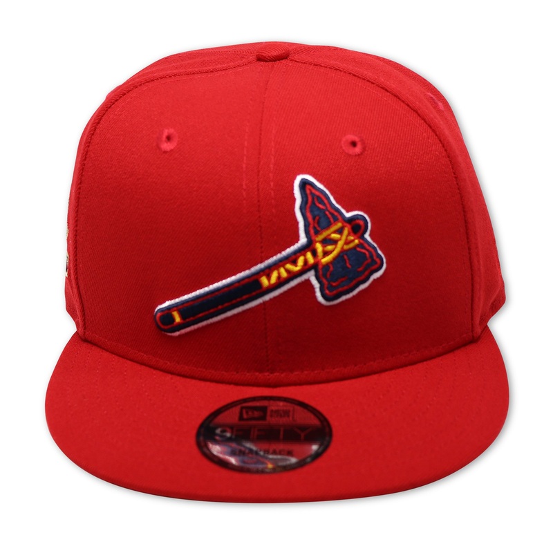 ATLANTA BRAVES “150TH ANNIVERSARY” NEW ERA 9FIFTY SNAPBACK (GREEN UNDER VISOR)