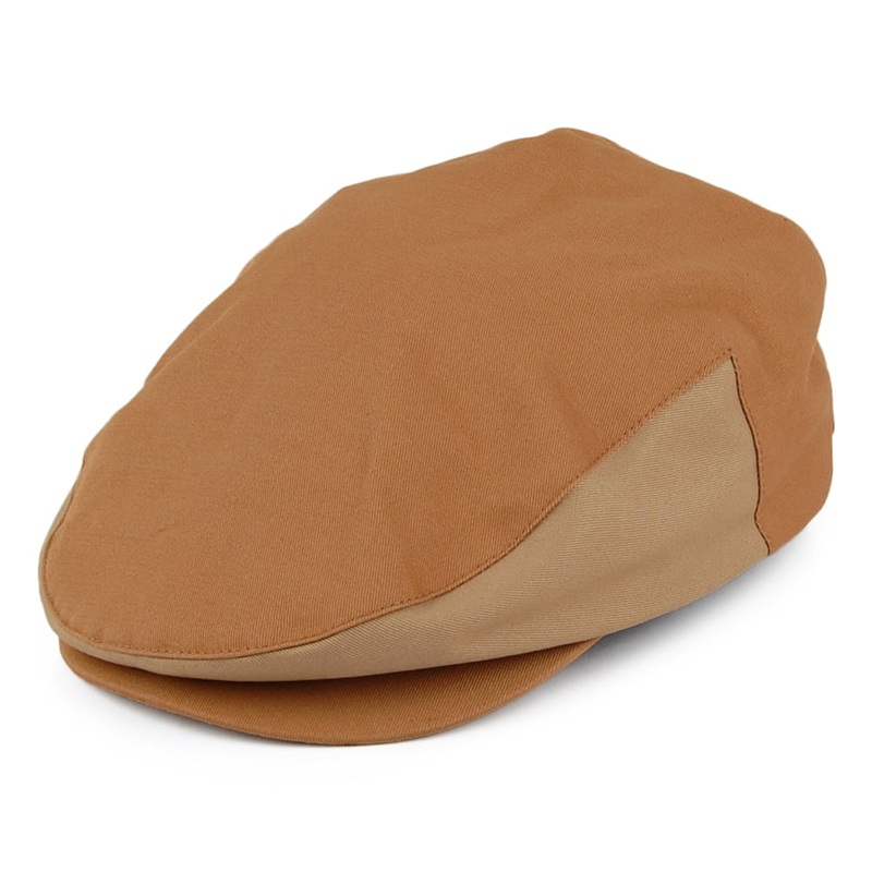 Brixton Hats Hooligan Two Tone Cotton Flat Cap – Camel Small-56cm