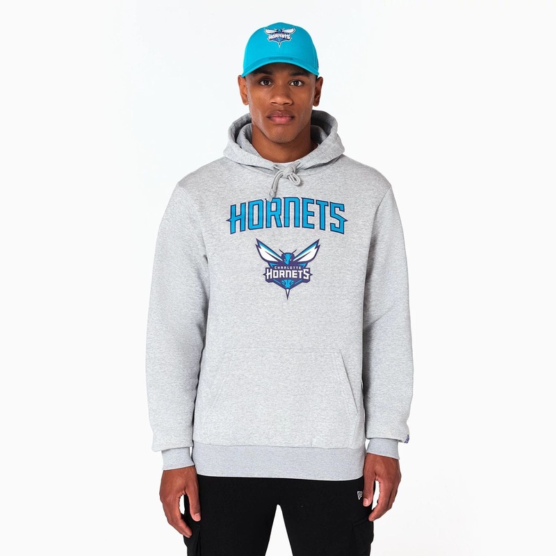 Charlotte Hornets NBA Grey Pullover Hoodie XS