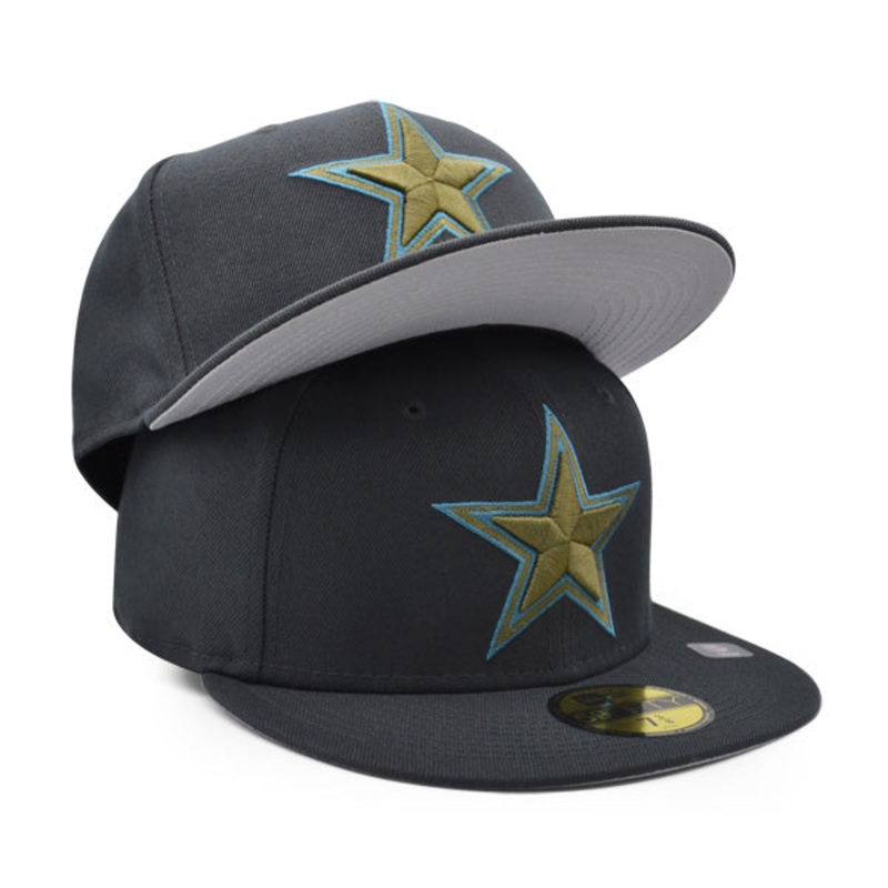 Dallas Cowboys NIGHT VISION Exclusive New Era 59FIFTY Fitted Hat -Charcoal/Army/Sky 7