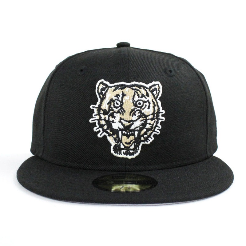 Detroit Tigers New Era 59Fifty Fitted Hat (Air Jordan 4 Wheat Black Gray Under Brim) 7