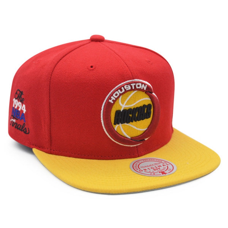Houston Rockets 1994 NBA Finals Champions Mitchell & Ness Snapback Hat – Red/Yellow