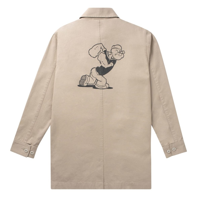 HUF x Popeye Trench Jacket (Tan) m