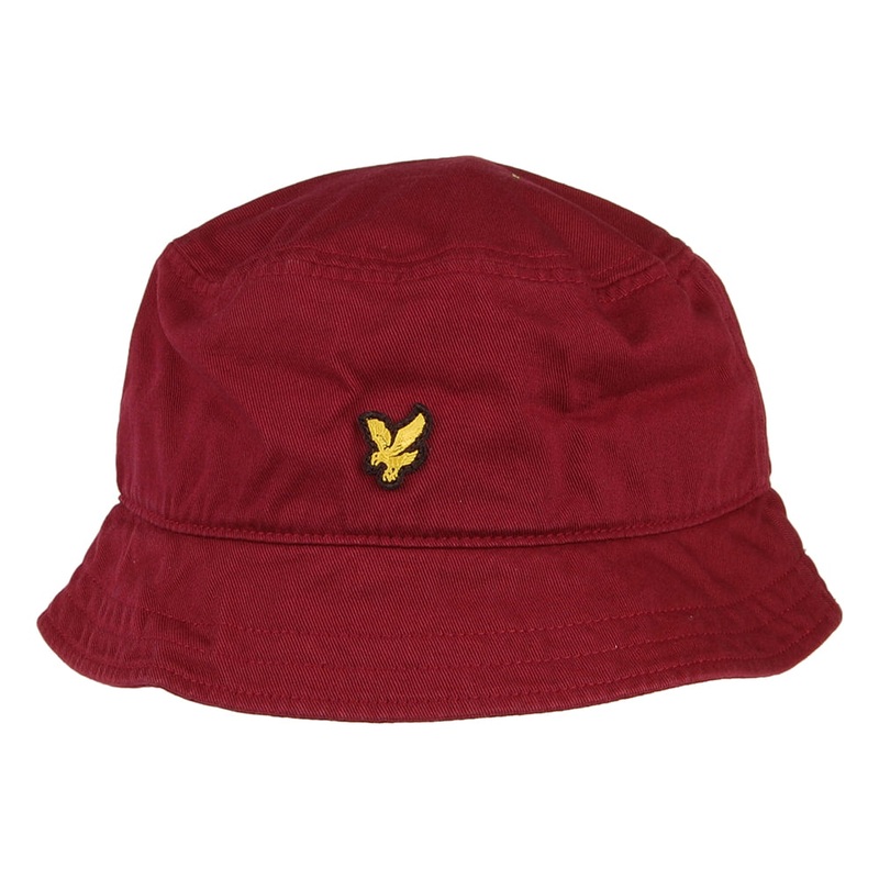 Lyle & Scott Hats Cotton Twill Bucket Hat – Wine 1-Size