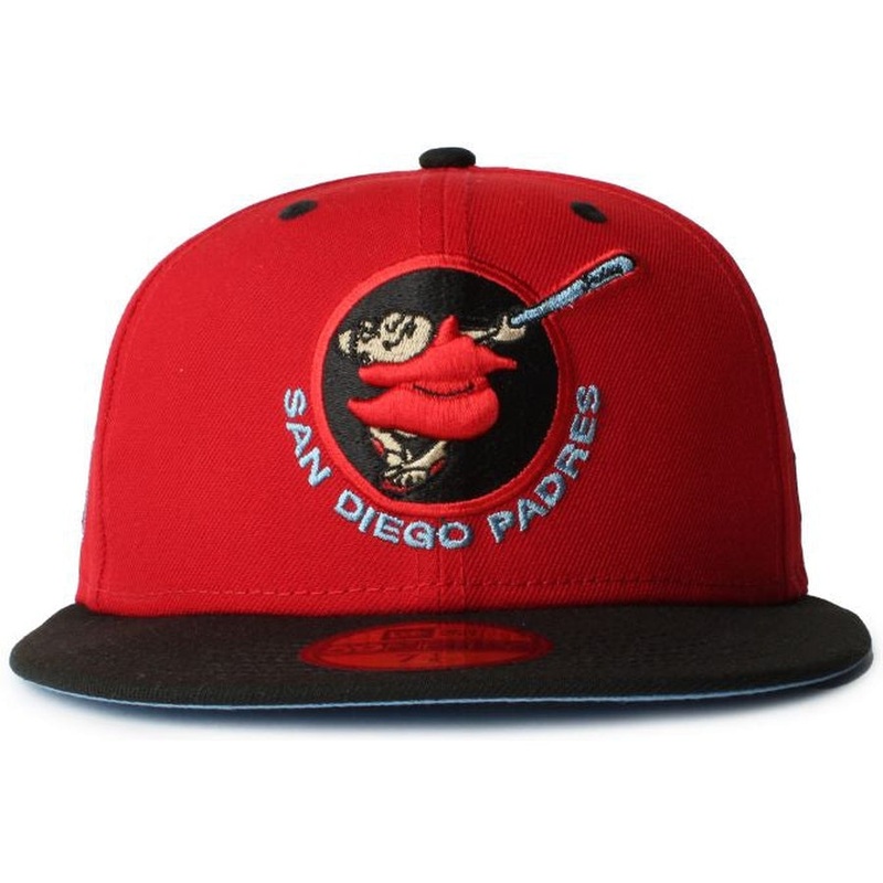 New Era San Diego Padres Swinging Friar All-Star Game Red/Black Light Blue UV 59FIFTY Fitted Hat