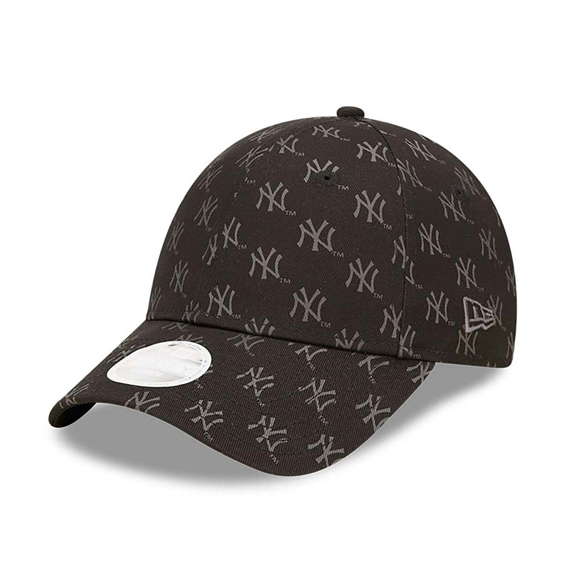 New York Yankees 9FORTY Womens Monogram Black Cap One Size