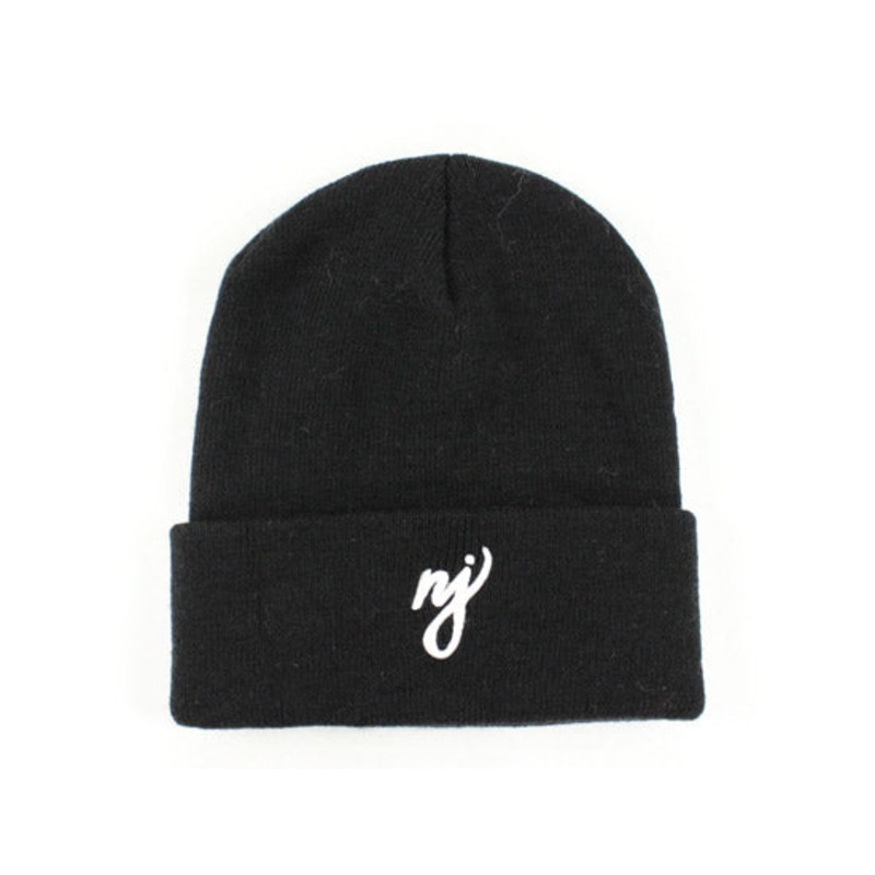 NJ Script Beanie (Black) One Size