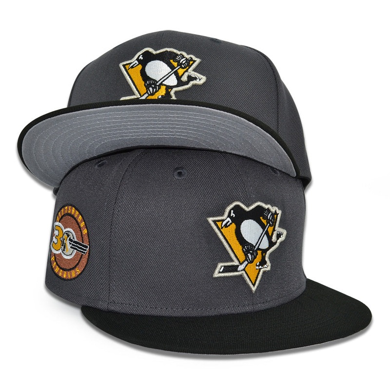 Pittsburgh Penguins “STEEL CITY” Exclusive New Era 59Fifty Fitted Hat – Graphite/Black 6 7/8