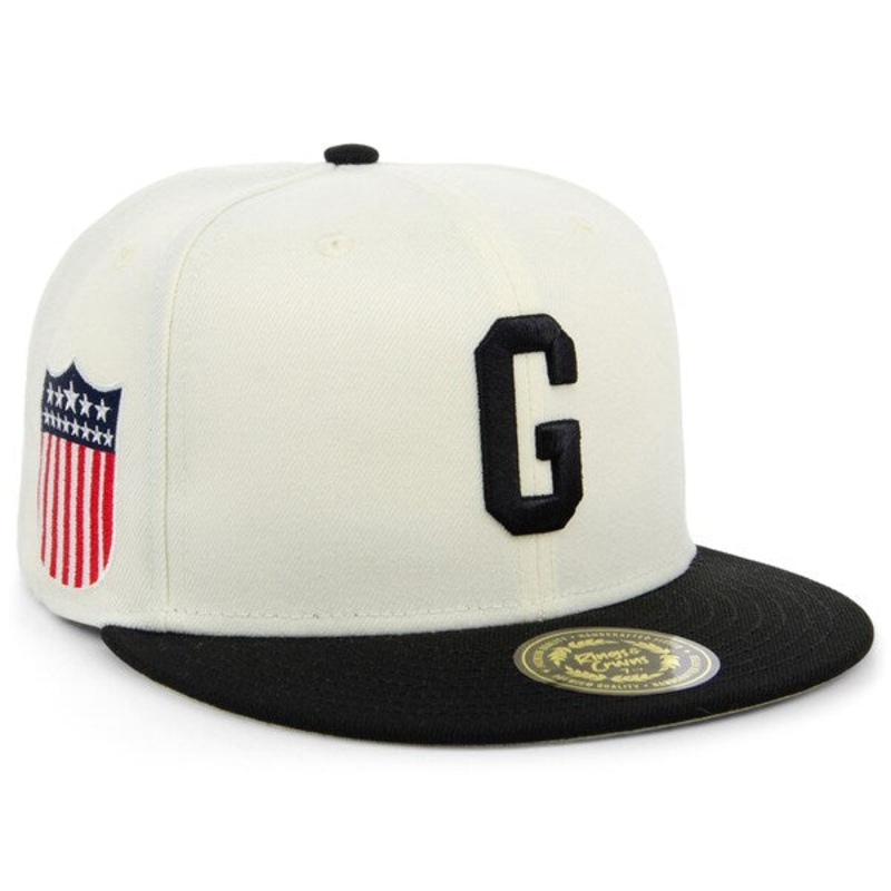Rings & Crwns  Homestead Grays Team Fitted Hat – Cream/Black