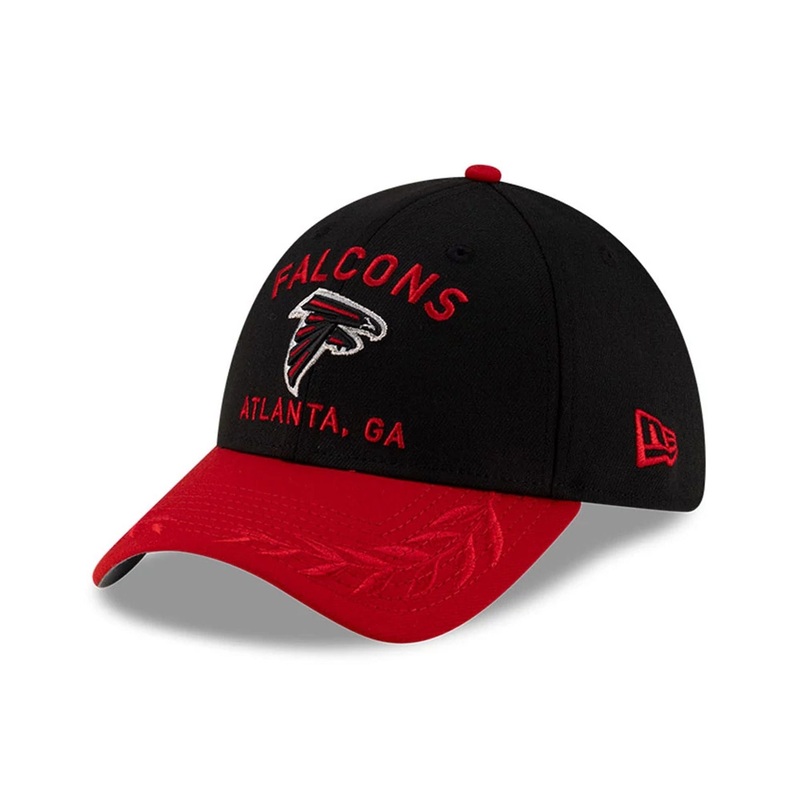Atlanta Falcons NFL Draft 2025 Black 39THIRTY Stretch Fit Cap S-M