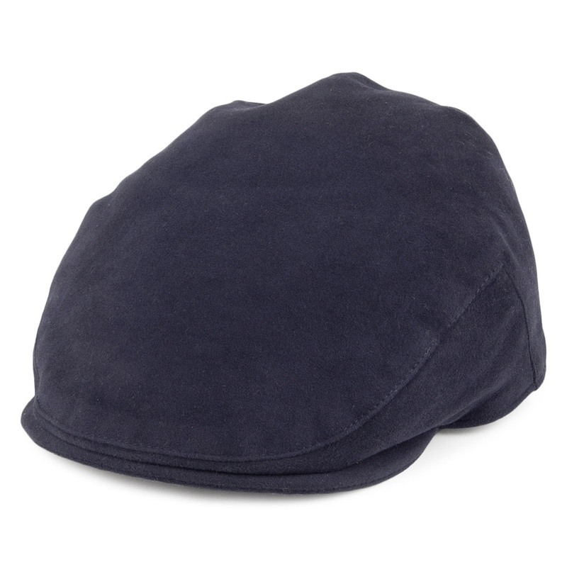 Christys Hats Moleskin Flat Cap – Navy S