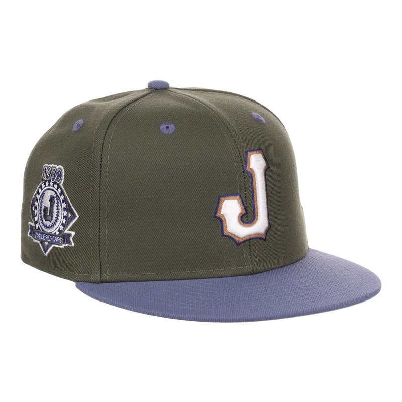 Ebbets Jax Red Caps NLB Mossy Slate Fitted Hat