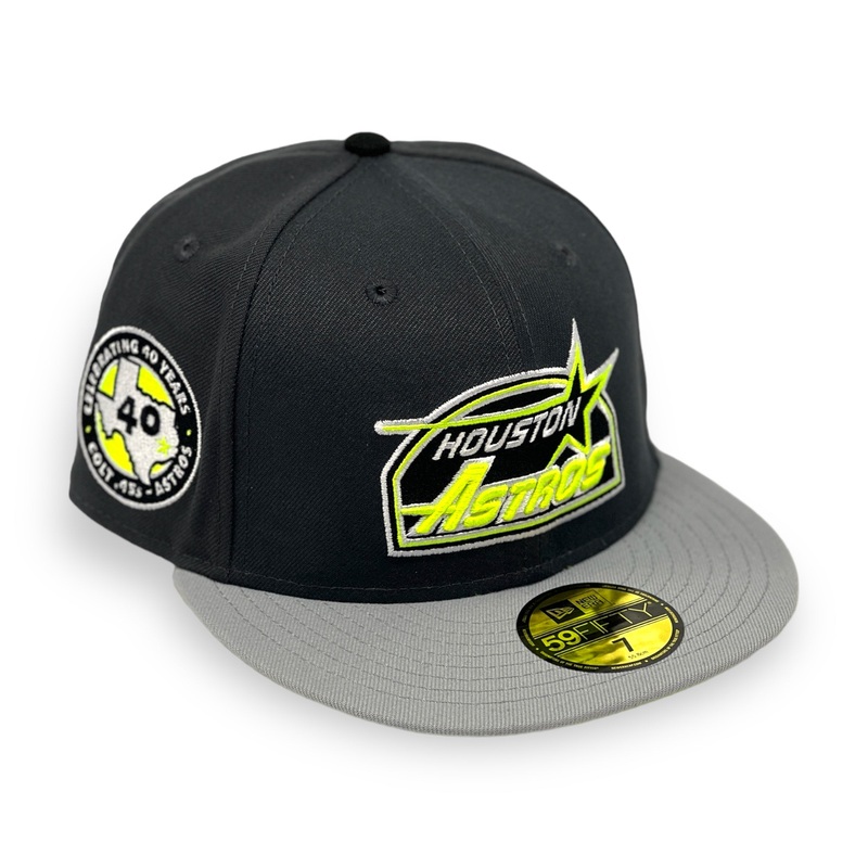 HOUSTON ASTROS (40TH ANN) NEW ERA 59FIFTY FITTED (VOLT UNDER VISOR) 67/8