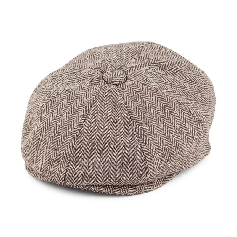 Jaxon & James Baby Herringbone Newsboy Cap – Brown Baby – 44cm