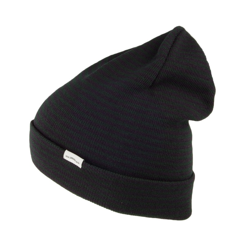 Levi’s Hats Stripe Beanie Hat – Green-Blue 1-Size