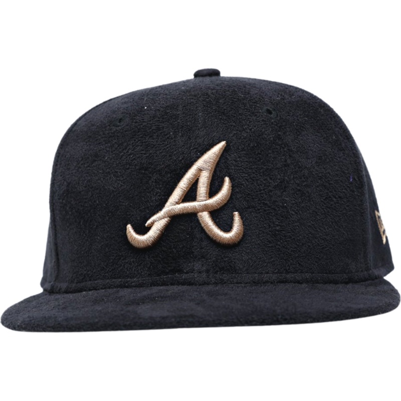 New Era Atlanta Braves Black Suede & Tan 59FIFTY Fitted Hat
