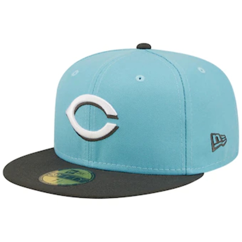 New Era Cincinnati Reds Light Blue/Charcoal Two-Tone Color Pack 59FIFTY Fitted Hat