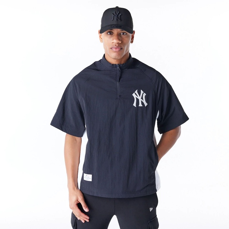 New Era Korea MLB New York Yankees Black Short Sleeve Anorak XS