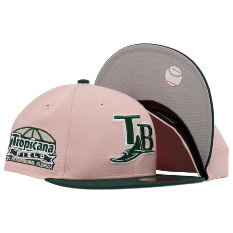 New Era Tampa Bay Rays Blush Pink/Green Tropicana Field 59FIFTY Fitted Hat