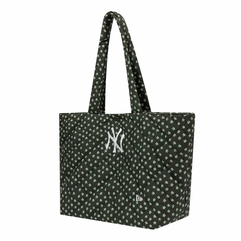 New York Yankees MLB Floral Green Quilted Tote Bag OSFM