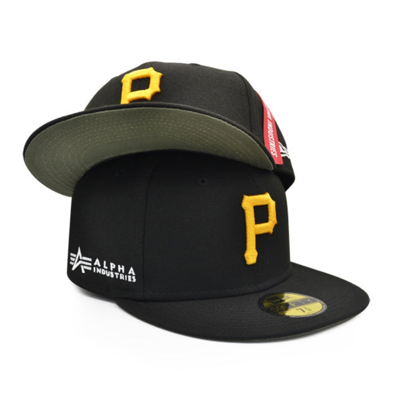 Pittsburgh Pirates ALPHA INDUSTRIES X Exclusive New Era 59Fifty Fitted Hat – Black/Army UV 6 7/8