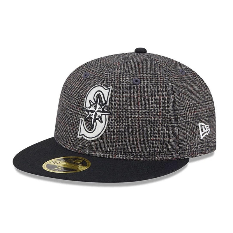 Seattle Mariners MLB Black Retro Crown 59FIFTY Fitted Cap 6 7/8