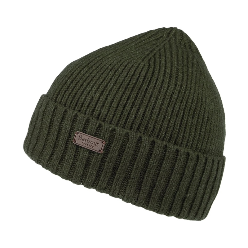 Barbour Hats Carlton Wool Blend Beanie Hat – Dark Green 1-Size