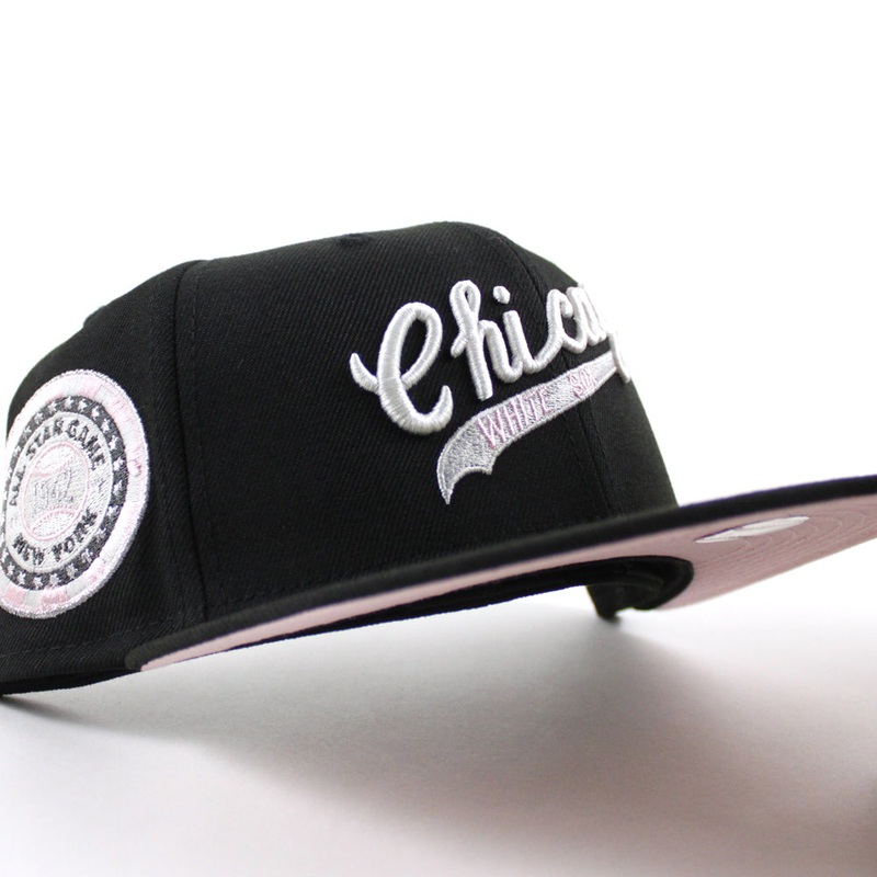 Chicago White Sox 1942 All Star Game Poker Chip New Era Fitted 59Fifty Hat (Black Pink Under Brim) 7