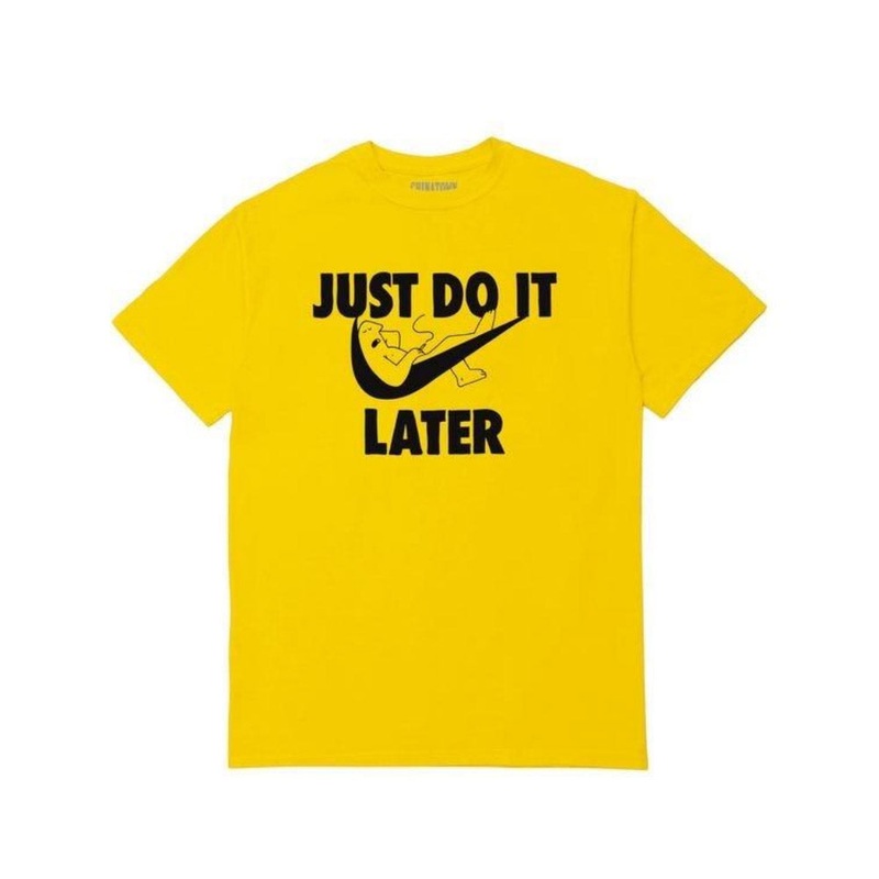 Chinatown Market JUST DO IT LATER T-SHIRT (Yellow) m