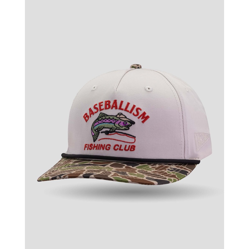 Fishing Club Angler Five Panel Rope Cap – Camo