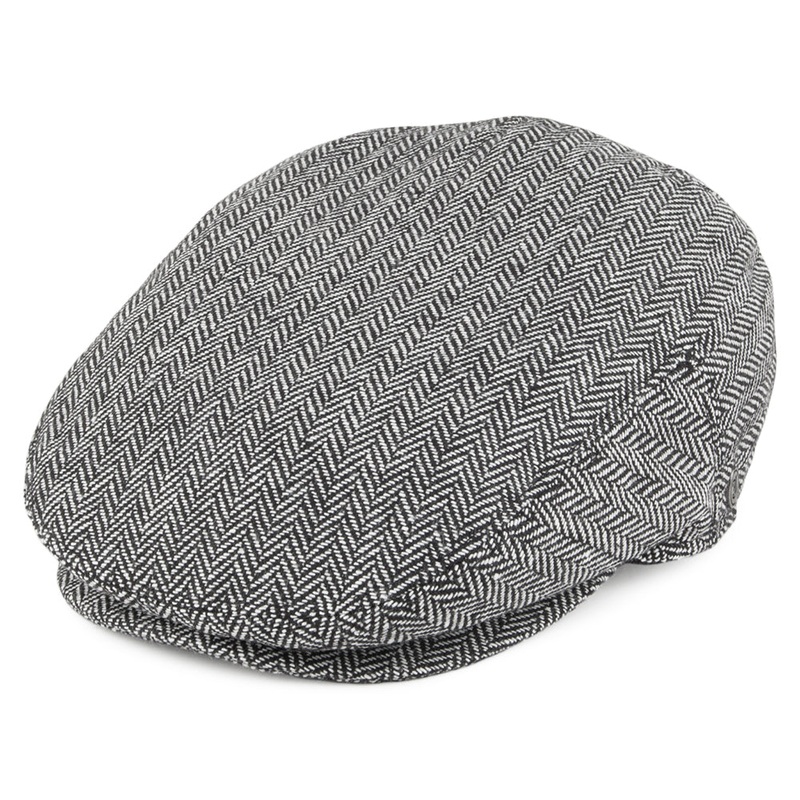 Jaxon & James Herringbone Flat Cap – Grey S
