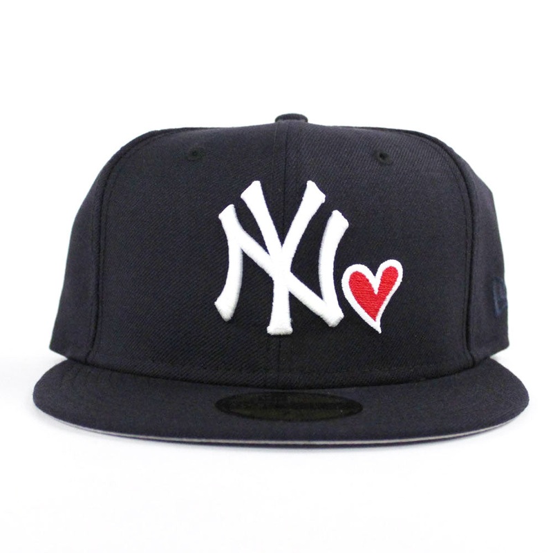 Love New York Yankees New Era 59Fifty Fitted Hat (Navy Gray Under Brim) 7