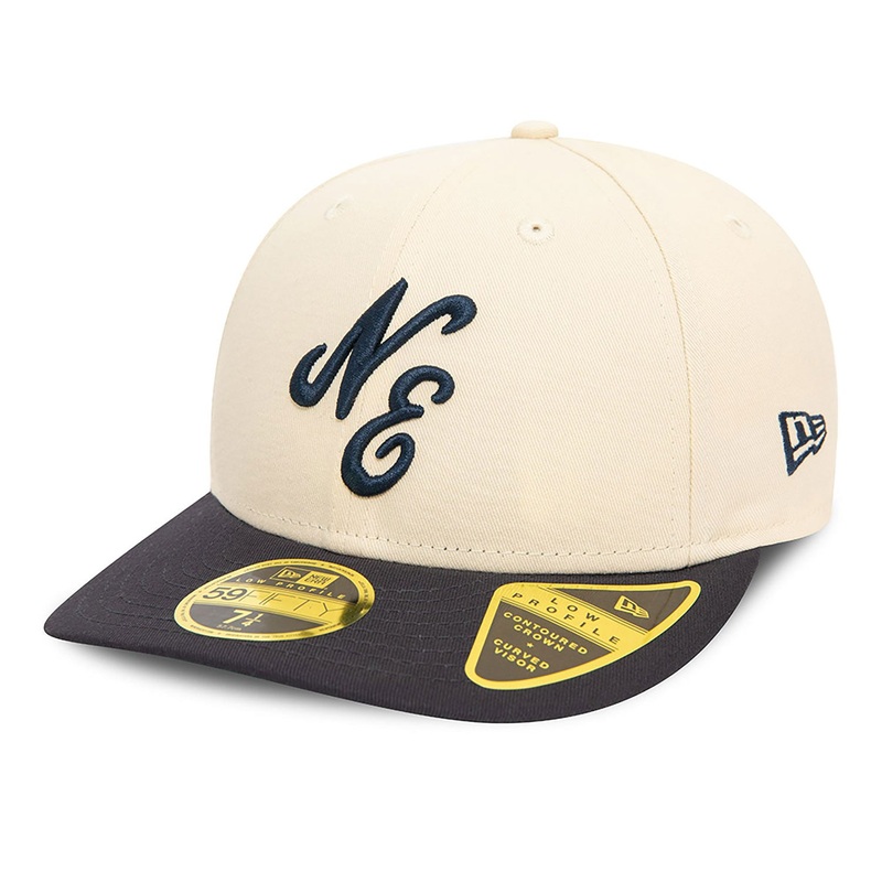 New Era 59FIFTY Low Profile Heritage Script Cream Cap 6-7/8