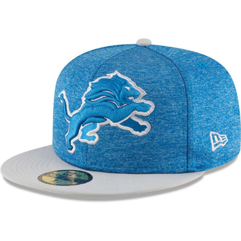 New Era Detroit Lions Heather Blue 59FIFTY Fitted Hat
