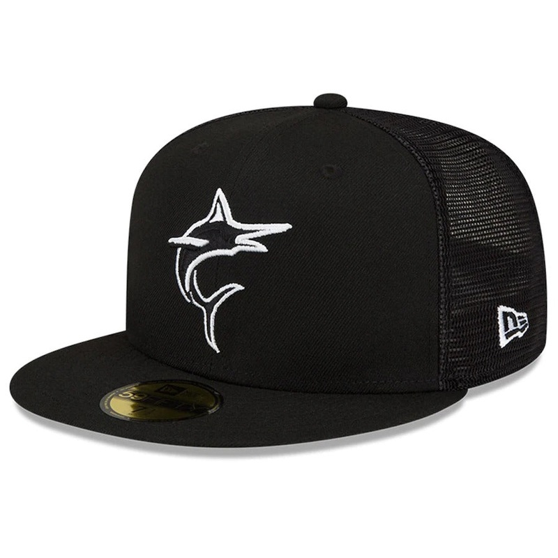 New Era Miami Marlins Black 2022 Batting Practice 59FIFTY Fitted Hat