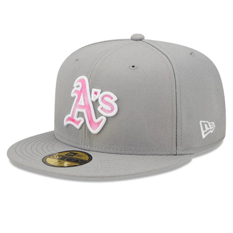 New Era Oakland Athletics Gray 2022 Mother’s Day On-Field 59FIFTY Fitted Hat