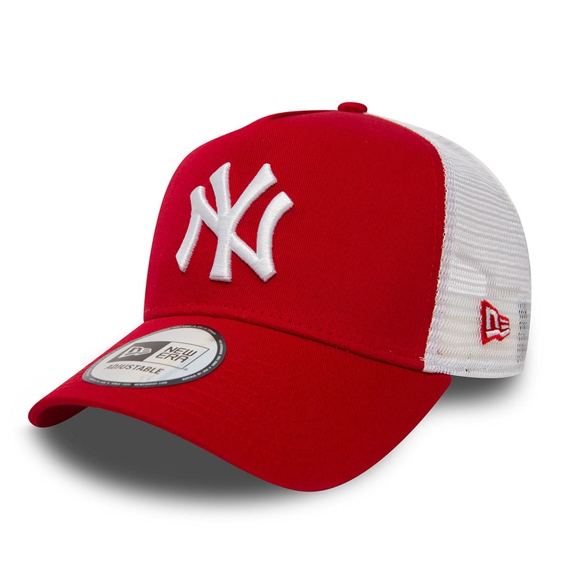 New York Yankees Trucker Clean II Scarlet/White Cap One Size
