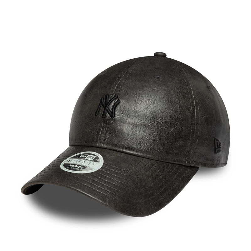New York Yankees Womens MLB Tonal PU Black 9TWENTY Adjustable Cap OSFM
