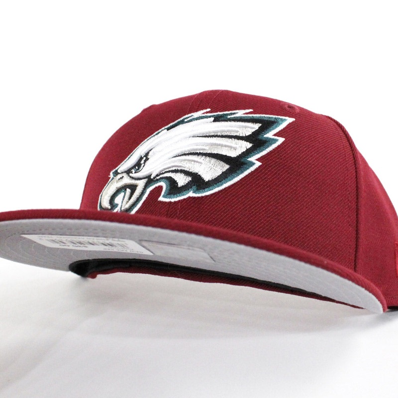 Philadelphia Eagles New Era 59Fifty Fitted Hat (Cardinal Gray Under Brim) 7