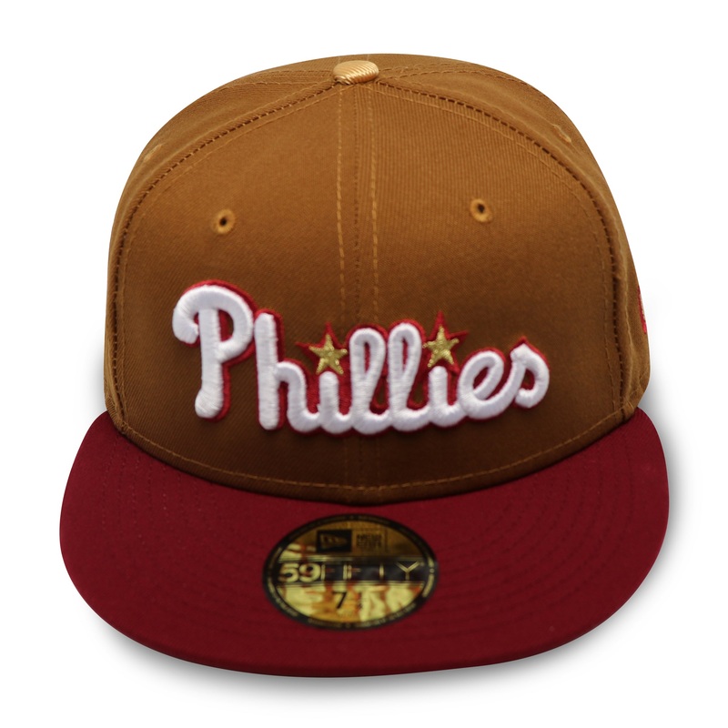 PHILADELPHIA PHILLIES “2008 WORLD SERIES”NEW ERA 59FIFTY FITTED (GOLD UNDER VISOR) 67/8