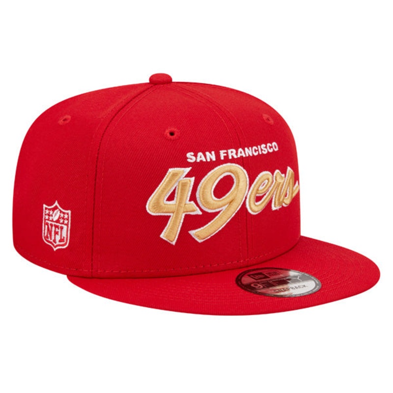 San Francisco 49ers New Era NFL CLASSIC SCRIPT Snapback Hat  Red/Gold