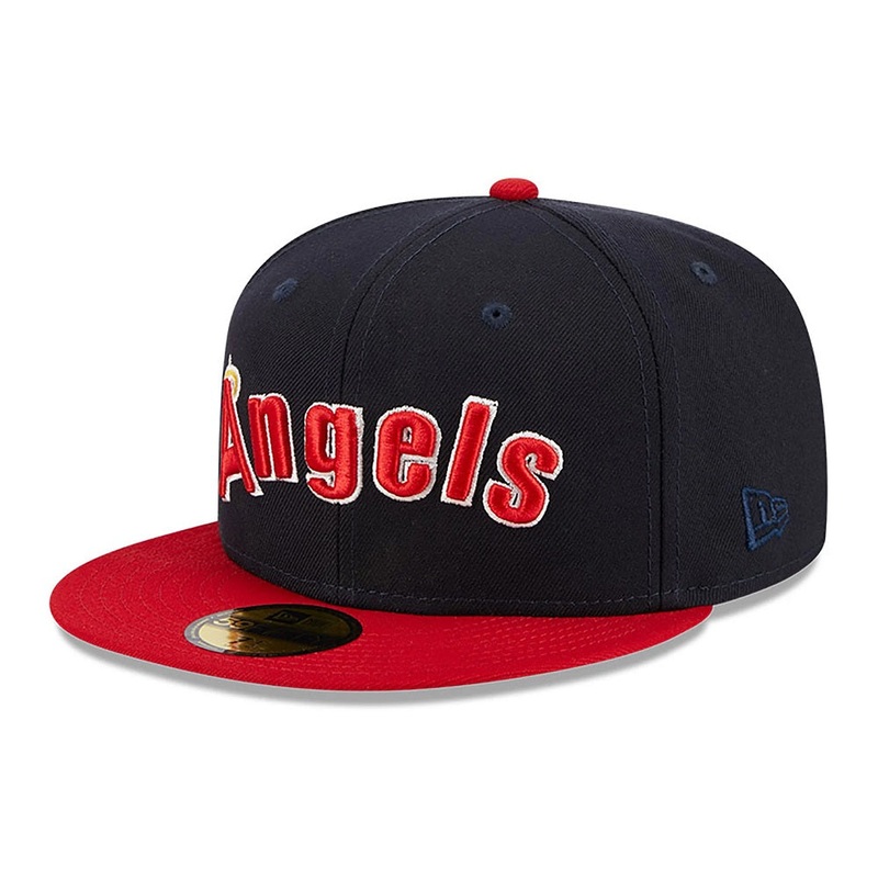 California Angels 59FIFTY Retro Jersey Script Navy/Red Cap 6-7/8