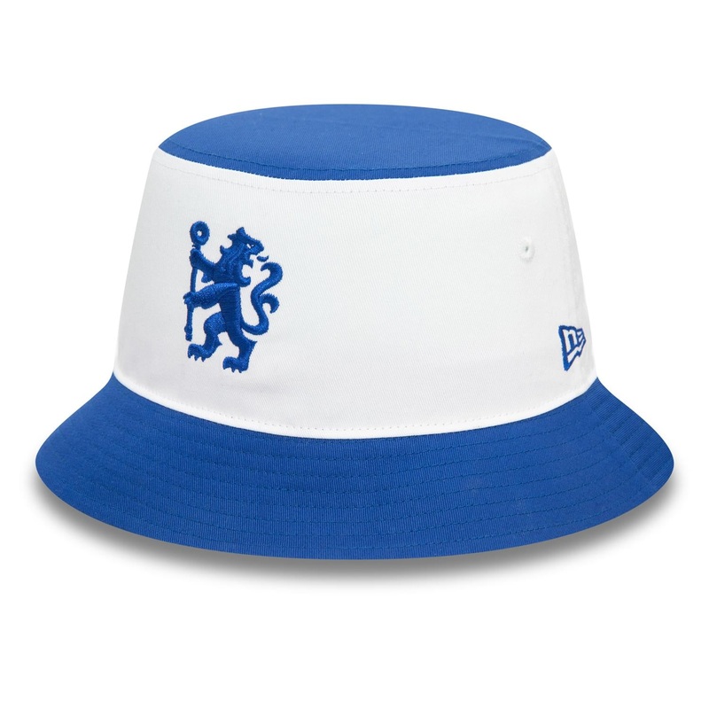 Chelsea FC Lion Crest Colour Block White/Blue Bucket Hat S