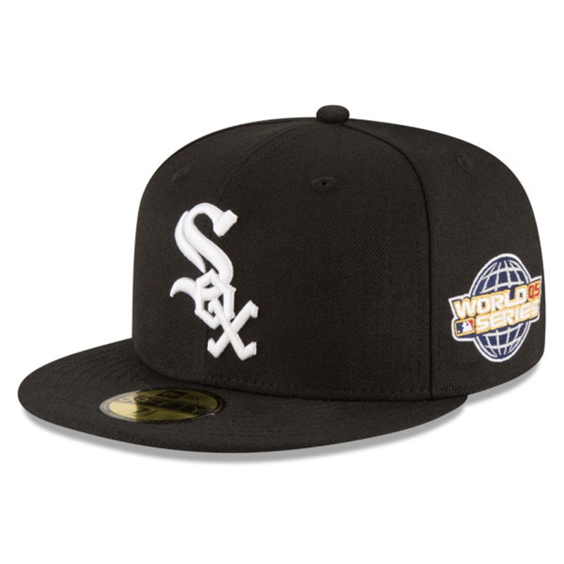 Chicago White Sox 2005 World Series EXCLUSIVE 59FIFTY Fitted MLB Hat  Black/Gray Bottom 7 1/8