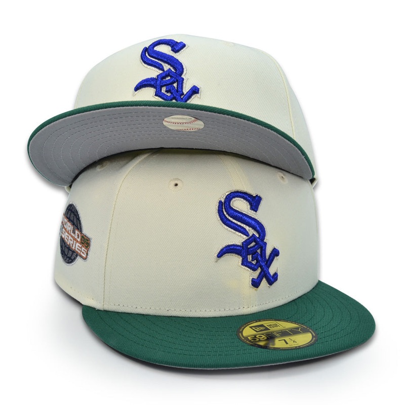 Chicago White Sox “LGFG” 2005 World Series Exclusive New Era 59Fifty Fitted Hat – Chrome/Green 6 7/8