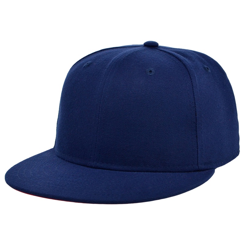 Crowns By Lids Full Court Fitted UV Cap- Navy/Red 634