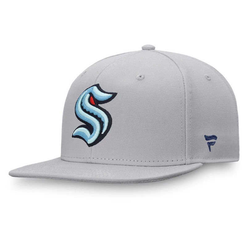 Fanatics Branded Gray Seattle Kraken Primary Logo Fitted Hat