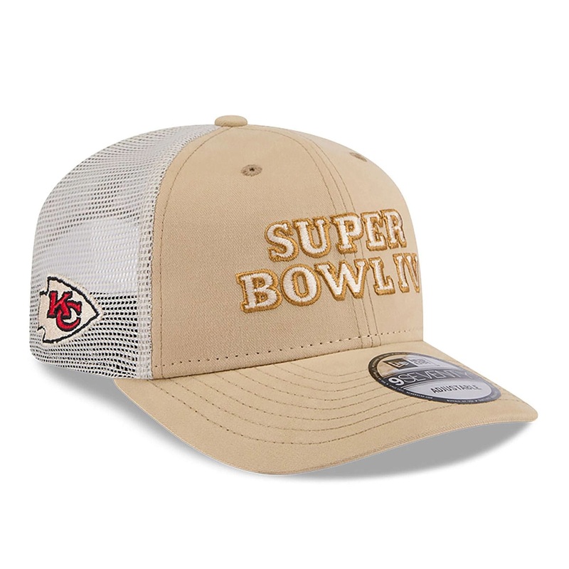 Kansas City Chiefs NFL Champions Beige 9SEVENTY Stretch Snap Adjustable Cap OSFM